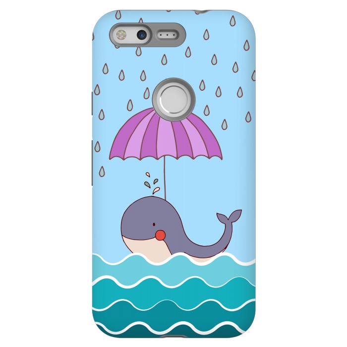 Pixel StrongFit Swimming Whale by Creativeaxle