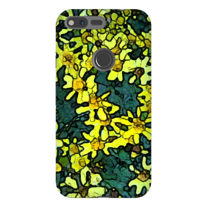 Pixel XL StrongFit Yellow Daisies by Majoih