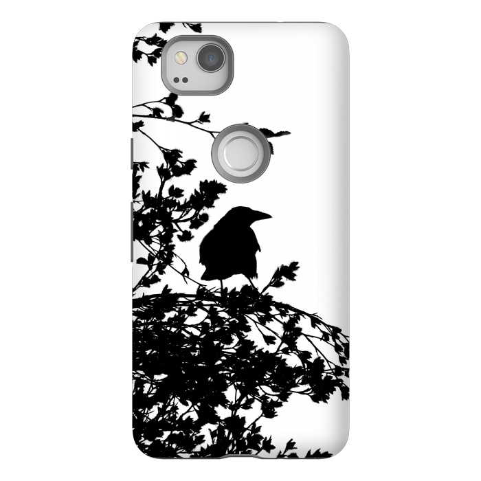 Pixel 2 StrongFit Black And White Bird by Andrea Haase