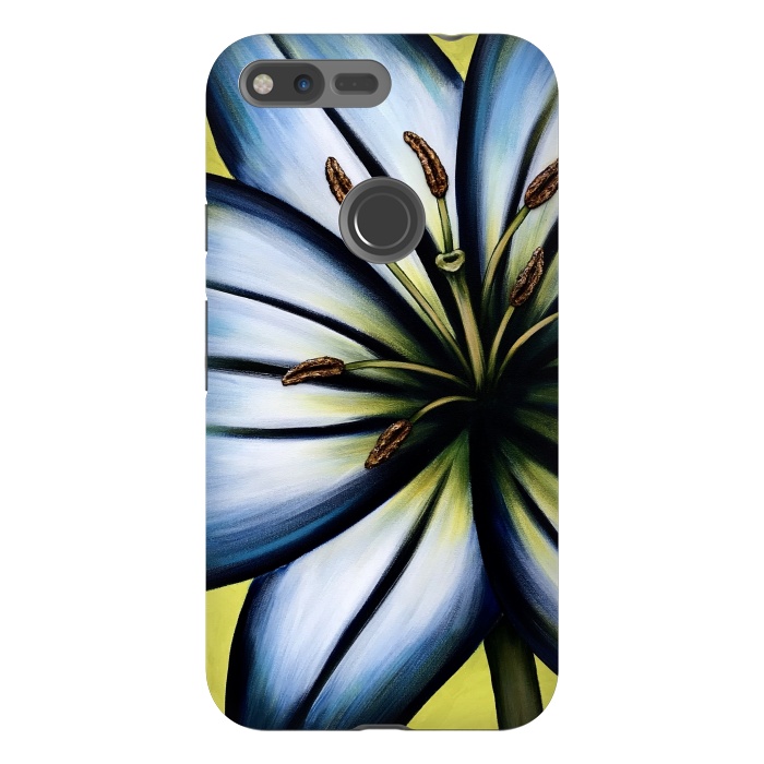 Pixel XL StrongFit Blue Lily by Denise Cassidy Wood