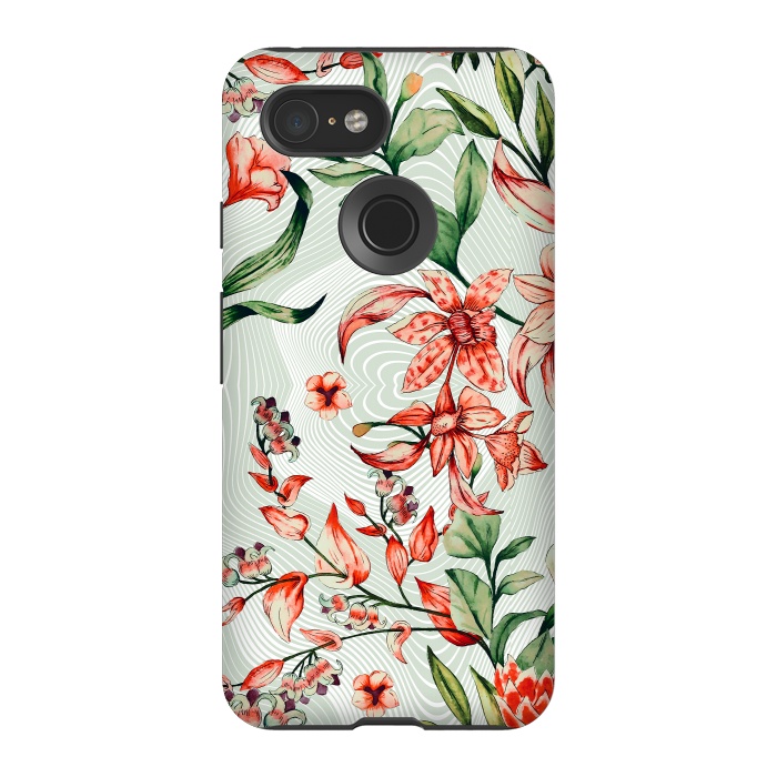 Pixel 3 StrongFit Exotic tropical bloom 027 by Mmartabc