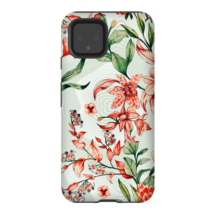 Pixel 4 StrongFit Exotic tropical bloom 027 by Mmartabc