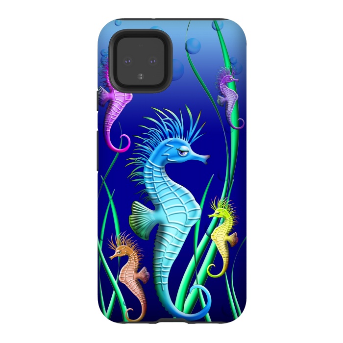 Pixel 4 StrongFit Seahorses Underwater Scenery by BluedarkArt