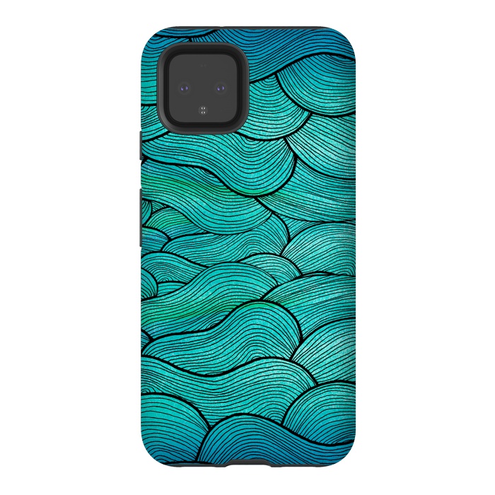 Pixel 4 StrongFit sea waves by Pom Graphic Design