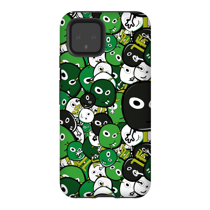 Pixel 4 StrongFit green monsters by TMSarts