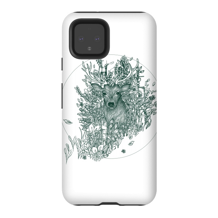 Pixel 4 StrongFit Stag and Forest by ECMazur 