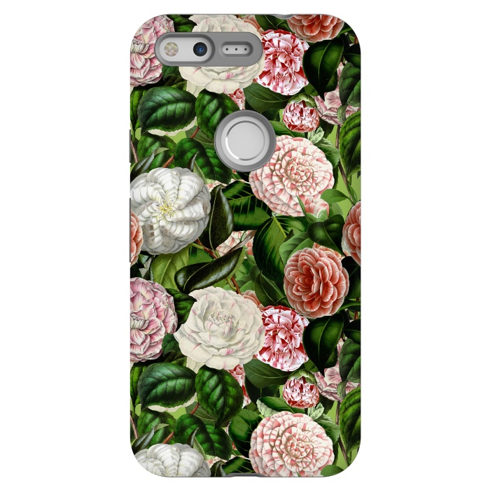 Pixel StrongFit Victorian Vintage Camellia Pattern by  Utart