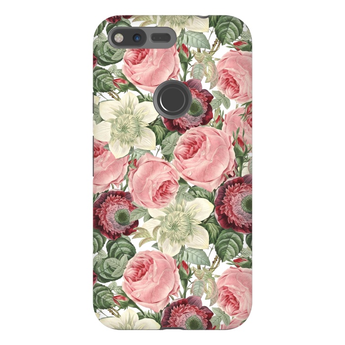 Pixel XL StrongFit Pastel Vintage Roses Pattern by  Utart