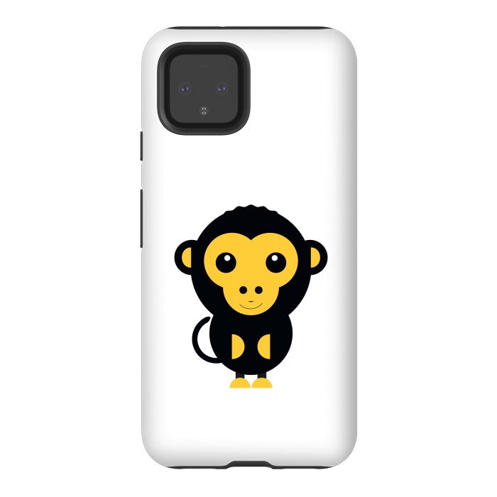 Pixel 4 StrongFit cute little baby monkey by TMSarts