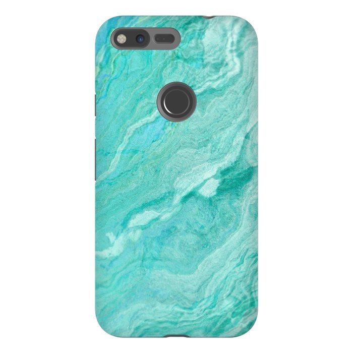 Pixel XL StrongFit beautiful ink turquoise Marble texture by  Utart