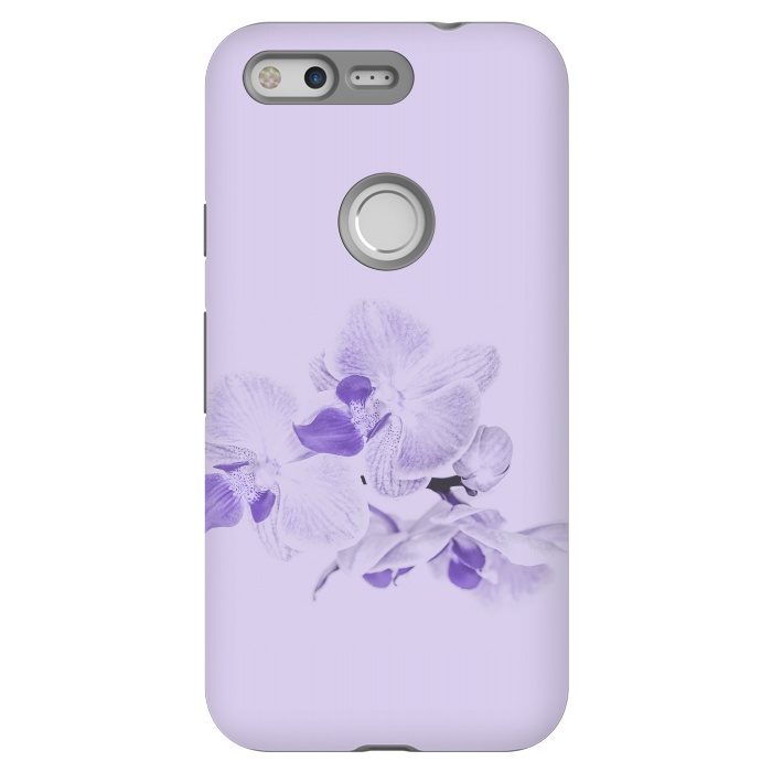 Pixel StrongFit Purple Orchid Flower by Andrea Haase