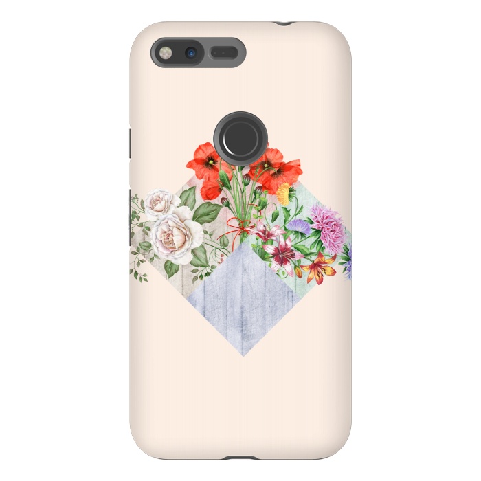 Pixel XL StrongFit Floral Blocks by Creativeaxle