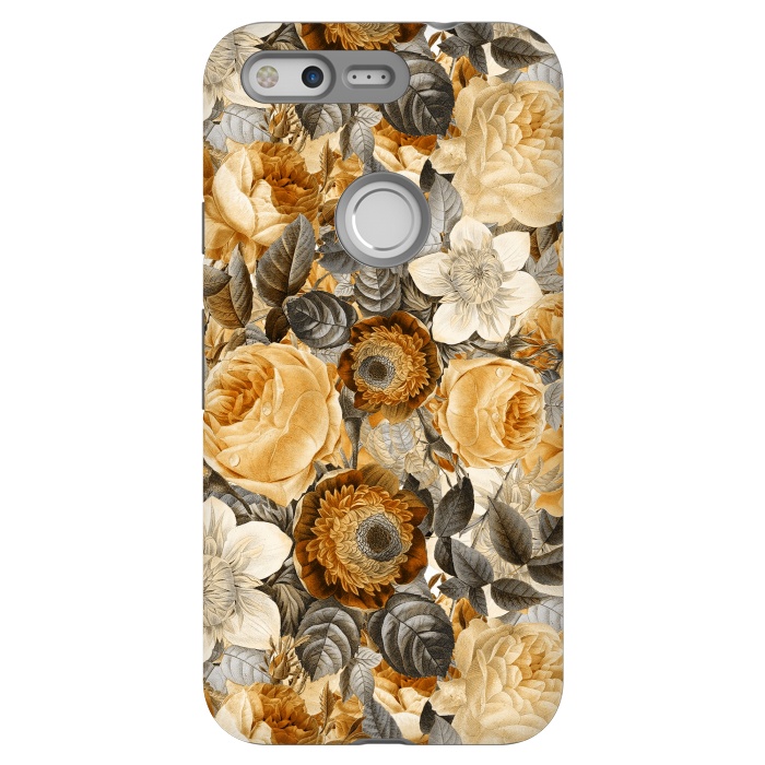 Pixel StrongFit luxuriantly gold vintage floral pattern by  Utart