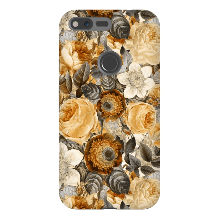 Pixel XL StrongFit luxuriantly gold vintage floral pattern by  Utart