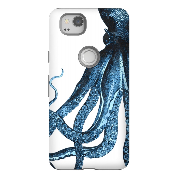 Pixel 2 StrongFit Blue Octopus Illustration by Alemi