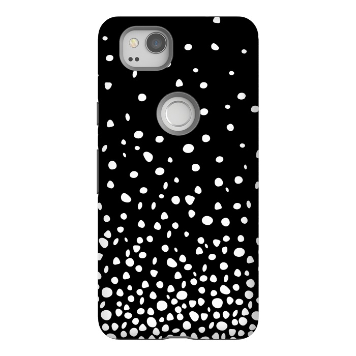 Pixel 2 StrongFit White on Black Polka Dot Dance by DaDo ART