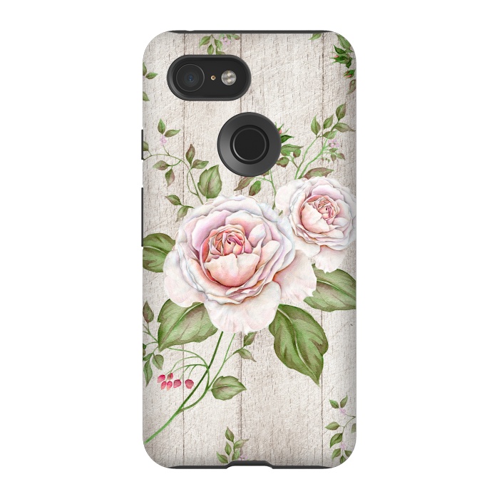 Pixel 3 StrongFit Pink Rose by Creativeaxle