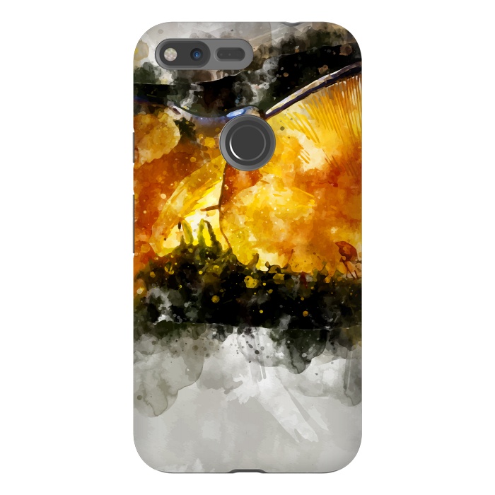 Pixel XL StrongFit Forest Yellow Mushroom by Creativeaxle