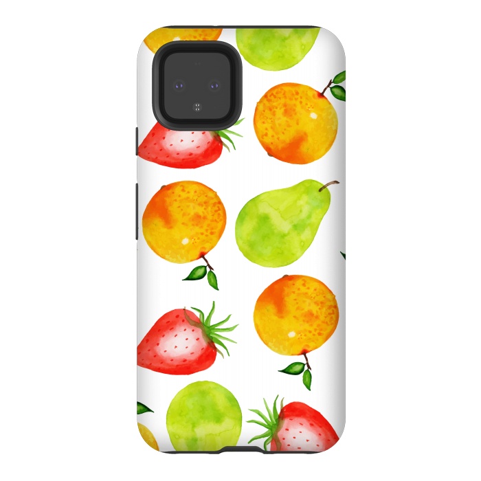 Pixel 4 StrongFit Watercolor Summer Fruits by Bledi
