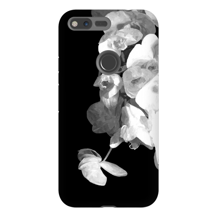 Pixel XL StrongFit White Orchids Black Background by Alemi