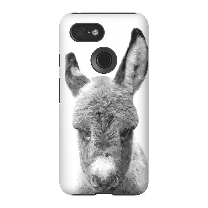 Pixel 3 StrongFit Black and White Baby Donkey by Alemi