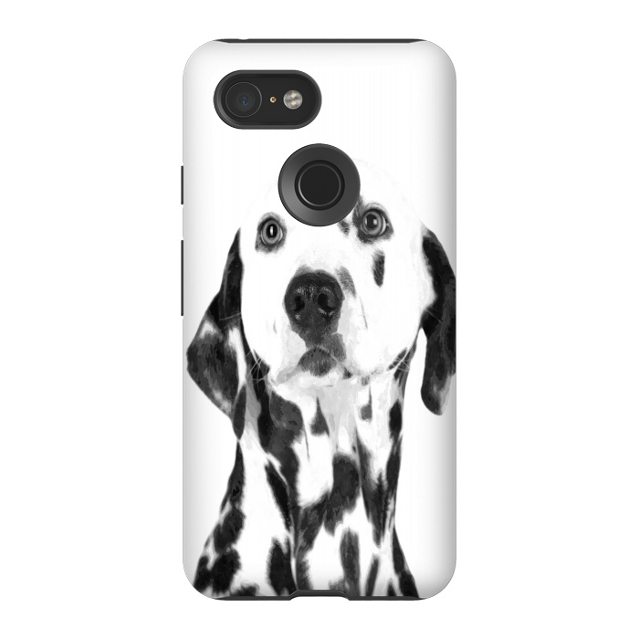 Pixel 3 StrongFit Black and White Dalmatian by Alemi