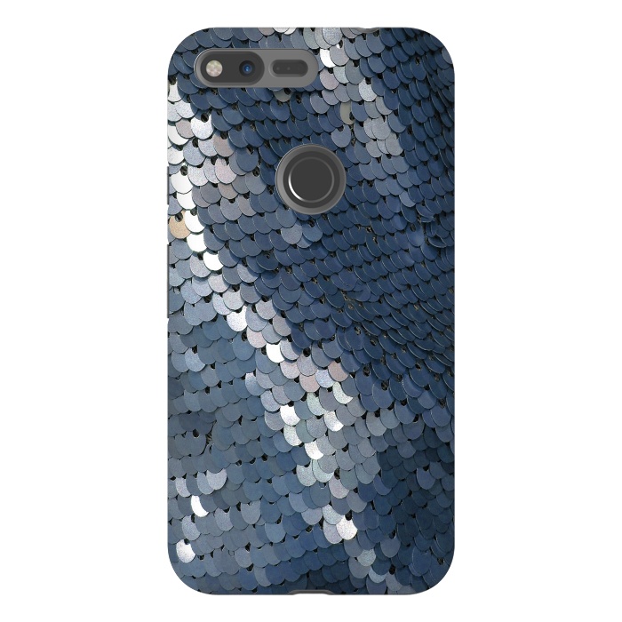 Pixel XL StrongFit Shiny Blue Gray Sequins by Andrea Haase