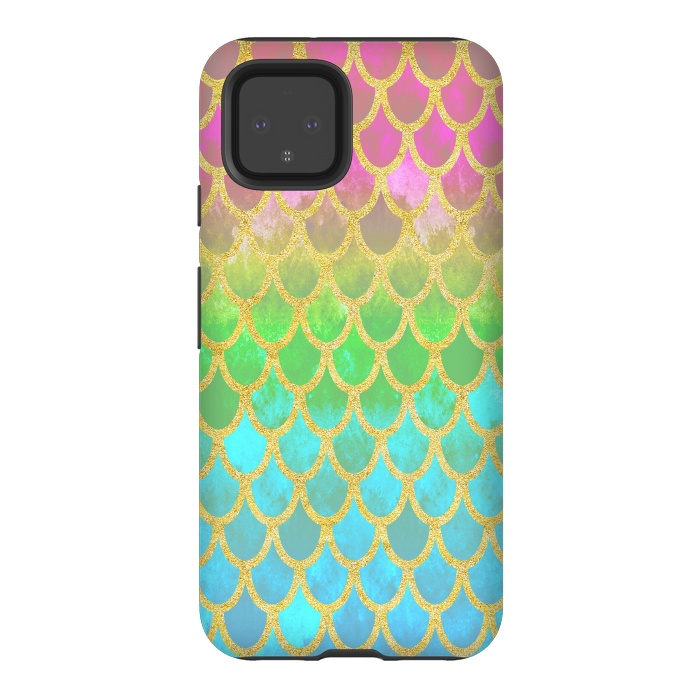 Pixel 4 StrongFit Pretty Mermaid Scales 115 by Angelika Parker