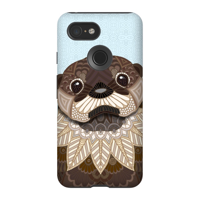 Pixel 3 StrongFit Otterly Cute by Angelika Parker