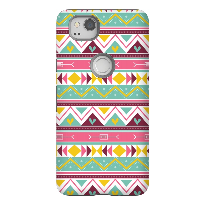 Pixel 2 StrongFit Geometric Multicolor Motifs 3 by Bledi