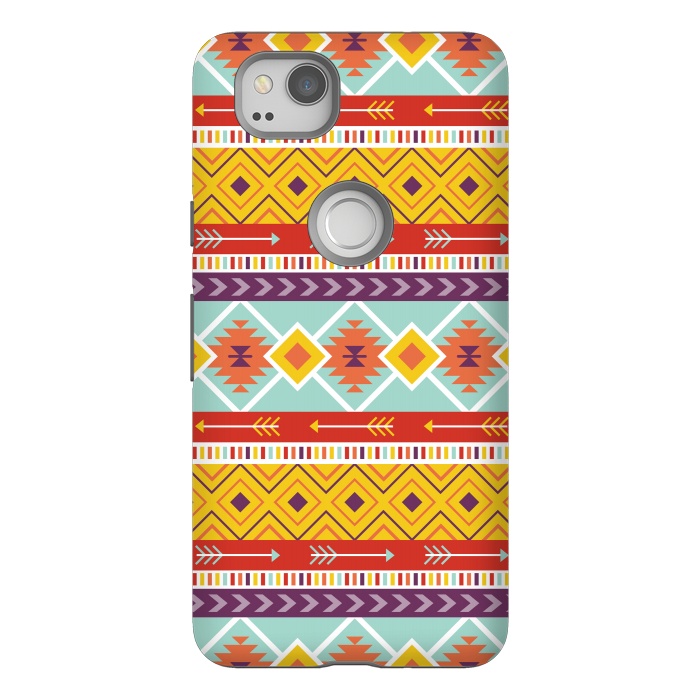 Pixel 2 StrongFit Geometric Multicolor Motifs 6 by Bledi