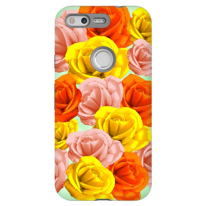 Pixel StrongFit Roses Pastel Colors Floral Collage by BluedarkArt