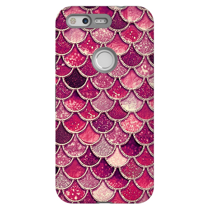 Pixel StrongFit Pink and Purple Pretty Sparkling Mermaid Scales  by  Utart