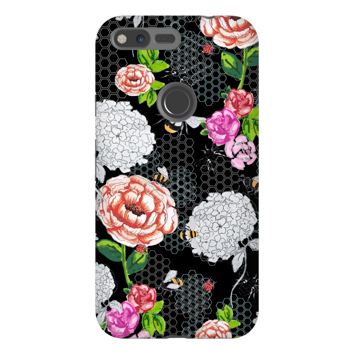 Pixel XL StrongFit Bee Garden Black by MUKTA LATA BARUA