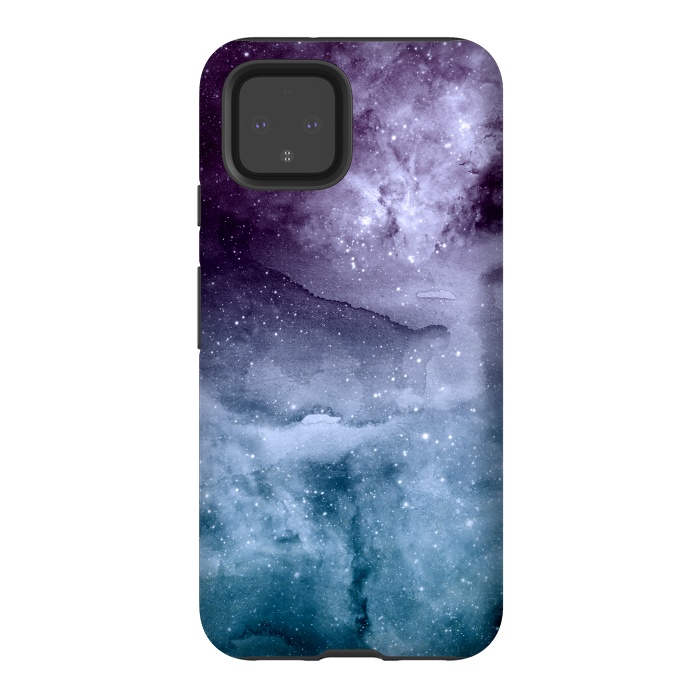 Pixel 4 StrongFit Watercolor and nebula abstract design by InovArts