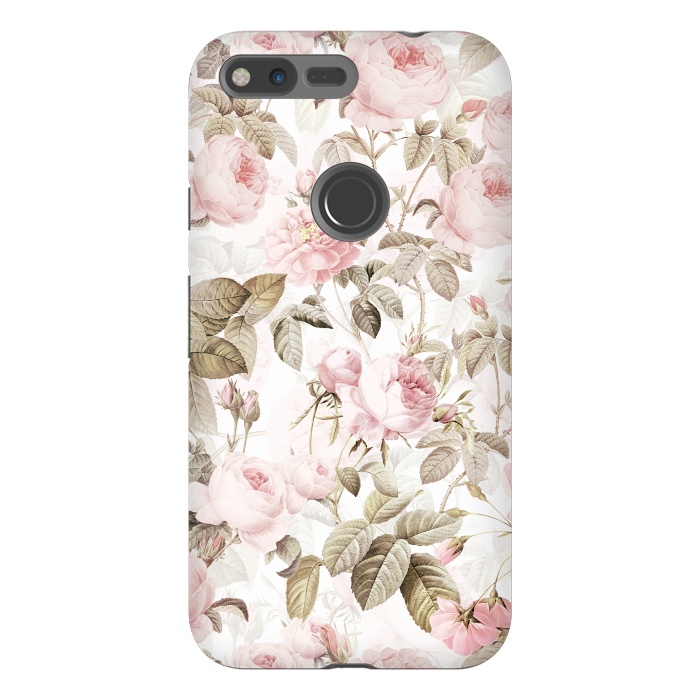 Pixel XL StrongFit Romantic Vintage Roses Pattern by  Utart