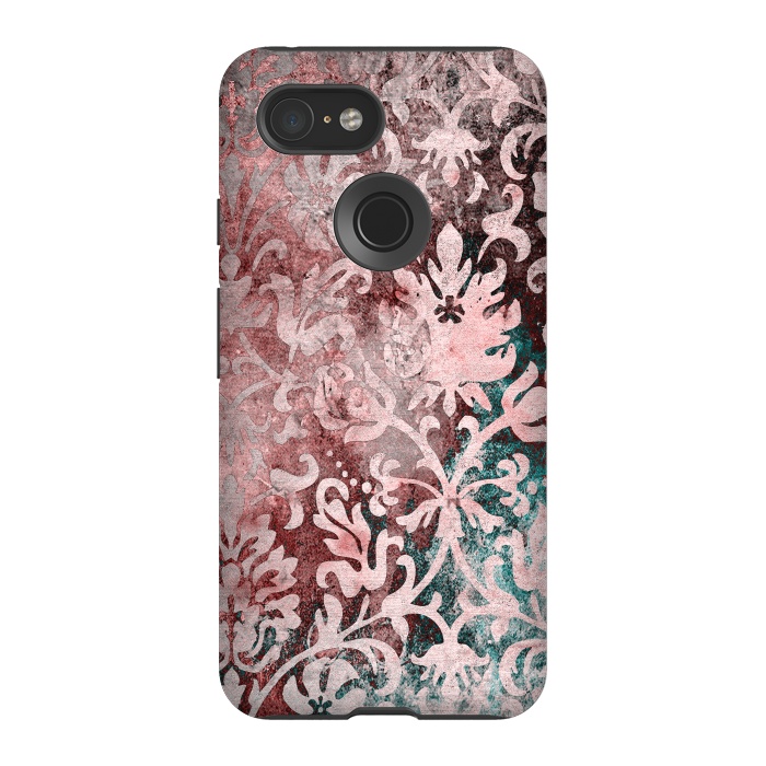 Pixel 3 StrongFit Rosegold Damask 2 by Andrea Haase