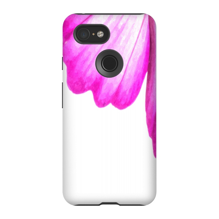Pixel 3 StrongFit Pink Flower Abstract by Alemi