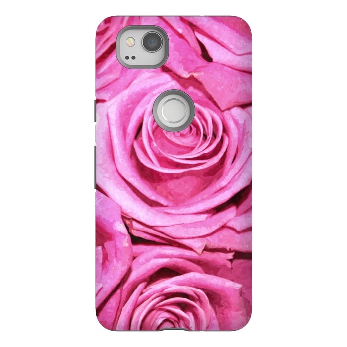 Pixel 2 StrongFit Pink Roses  by Alemi