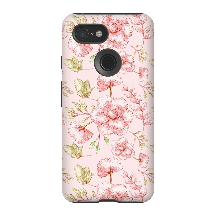 Pixel 3 StrongFit Pink Roses by  Utart