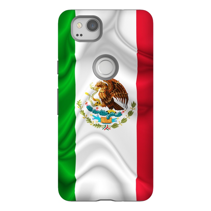 Pixel 2 StrongFit  Mexico Waving Silk Flag by BluedarkArt