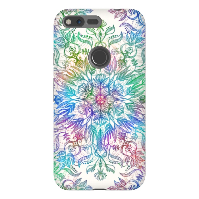 Pixel XL StrongFit Nature Mandala in Rainbow Hues by Micklyn Le Feuvre