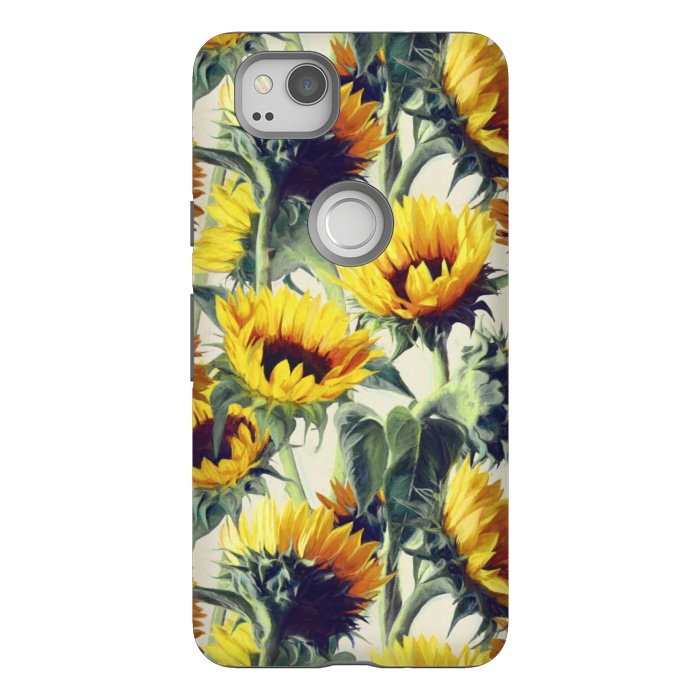Pixel 2 StrongFit Sunflowers Forever by Micklyn Le Feuvre