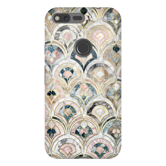 Pixel XL StrongFit Art Deco Marble Tiles in Soft Pastels by Micklyn Le Feuvre