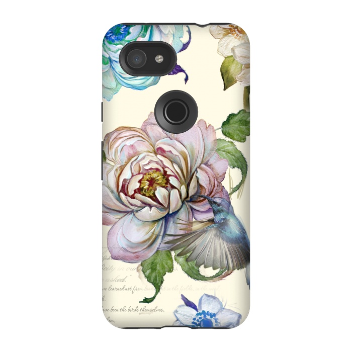 Pixel 3A StrongFit Vintage Rose by Creativeaxle