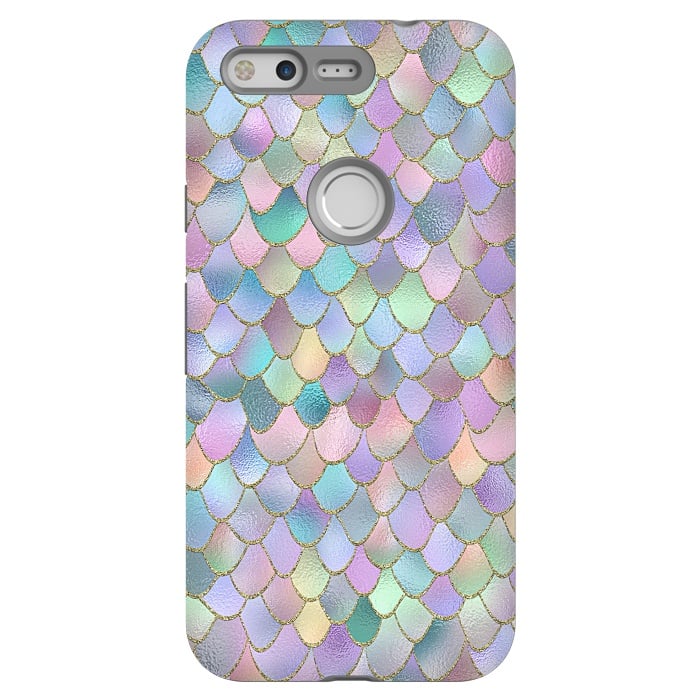Pixel StrongFit Lavender and Pink Wonky Mermaid Scales by  Utart