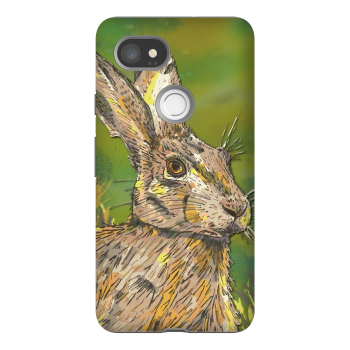 Pixel 2XL StrongFit Summer Hare by Lotti Brown