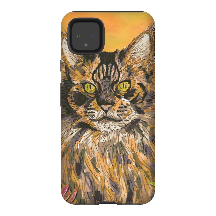 Pixel 4XL StrongFit Maine Coon Cat by Lotti Brown