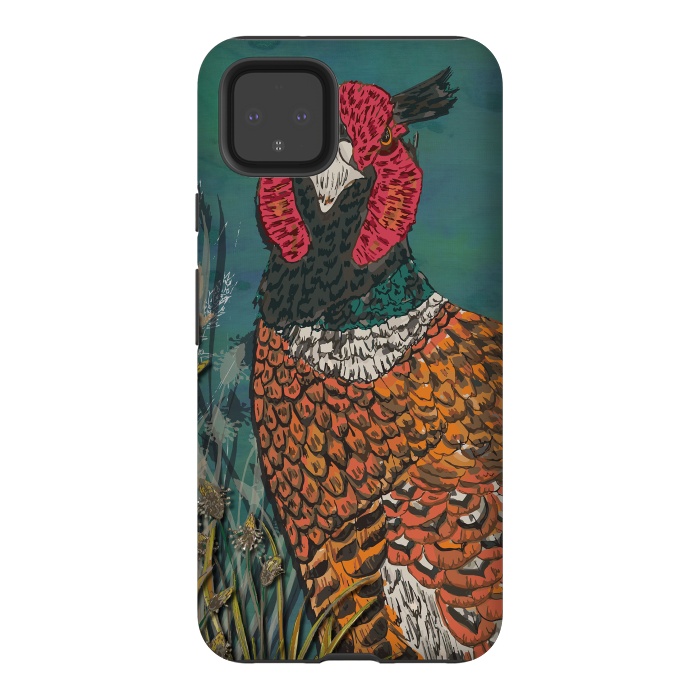 Pixel 4XL StrongFit Funny Pheasant by Lotti Brown
