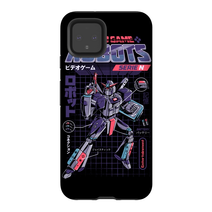 Pixel 4 StrongFit Video Game Robot - Model N by Ilustrata